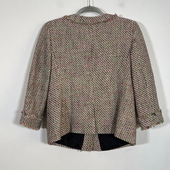 Talbots Womens Multicolor Boucle Tweed 3/4 Sleeve Lady Jacket Blazer Size 6 Work - Picture 3 of 7
